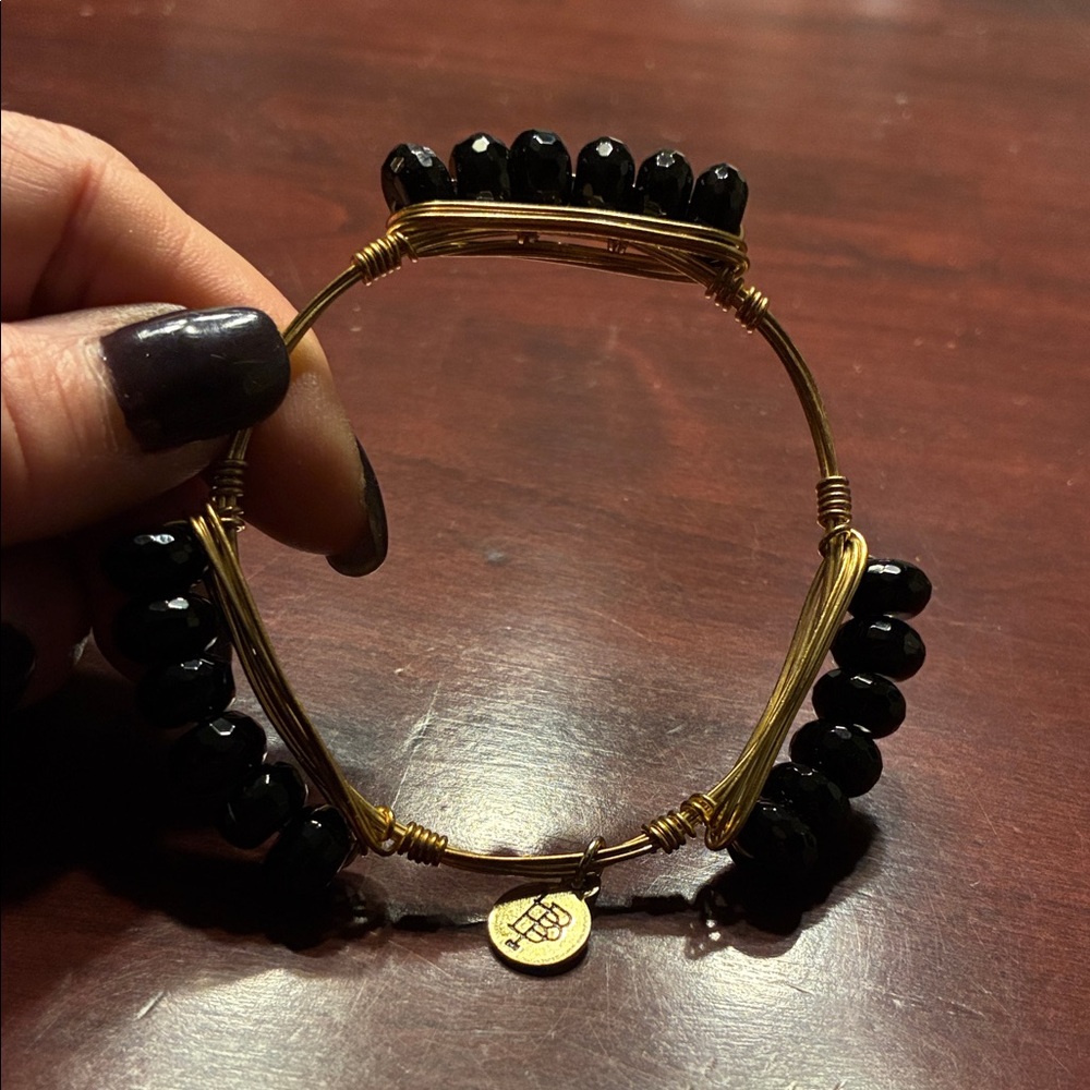 Bourbon and Bowties Black and Gold Bracelet